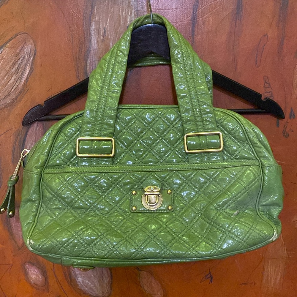 Marc Jacobs Collection patent leather green bag
